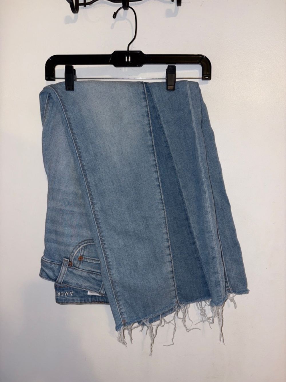 American Eagle Patchwork Low Rise Baggy Wide Leg Jeans 8 - Picture 4 of 8